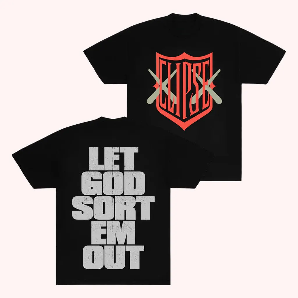 Clipse Tour Merch Kaws X Clipse Let God Sort Em Out TShirt Gifts For Best Friends