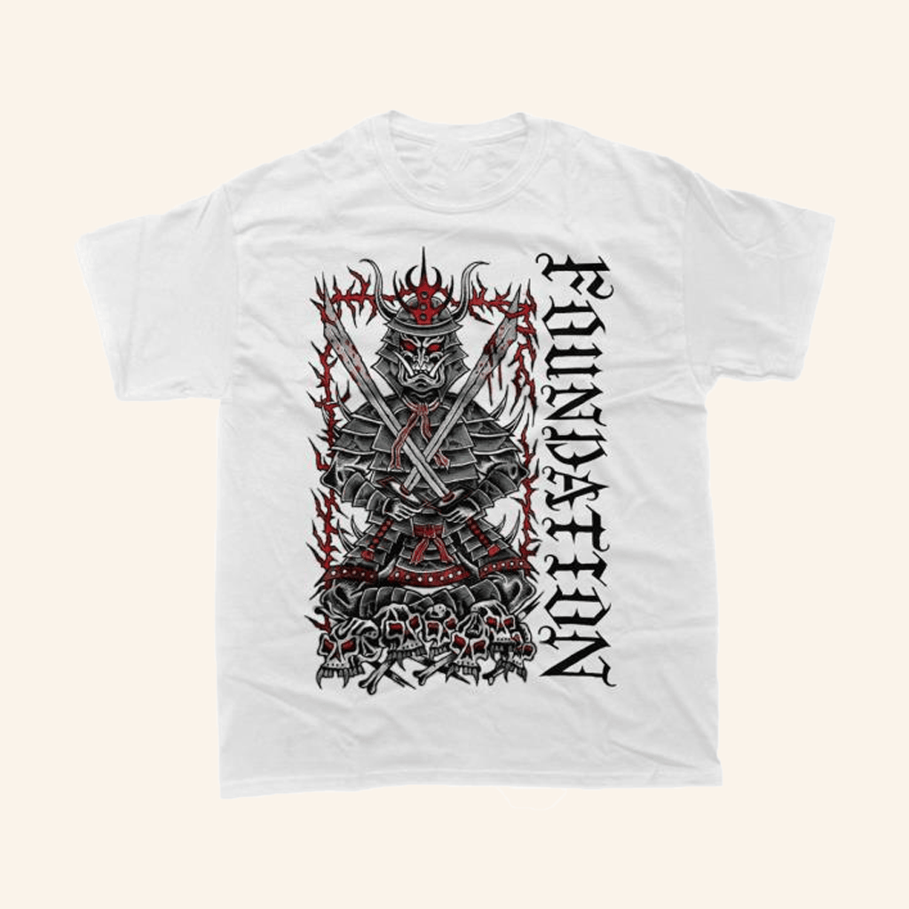 Closed Casket Activities Merch Foundation Samurai White TShirt Him Gifts