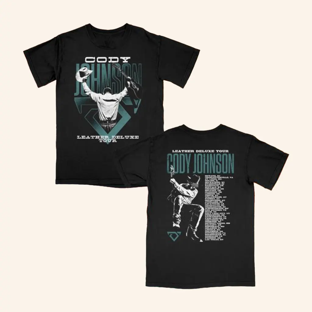 Cody Johnson Merch Leather Deluxe Photo Tour TShirt Gifts For Fans