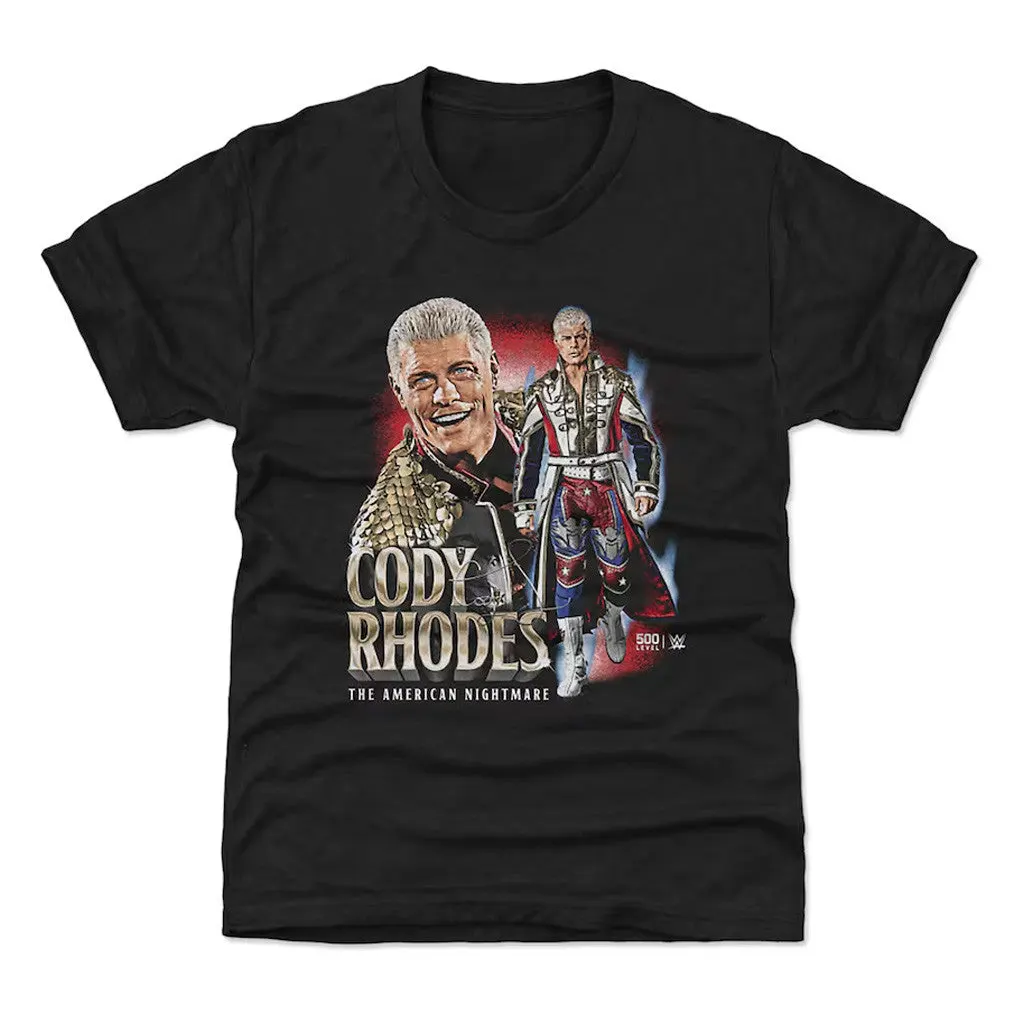 Cody Rhodes Merch 500 Level Heather Black Cody Rhodes American Nightmare Vintage TShirt
