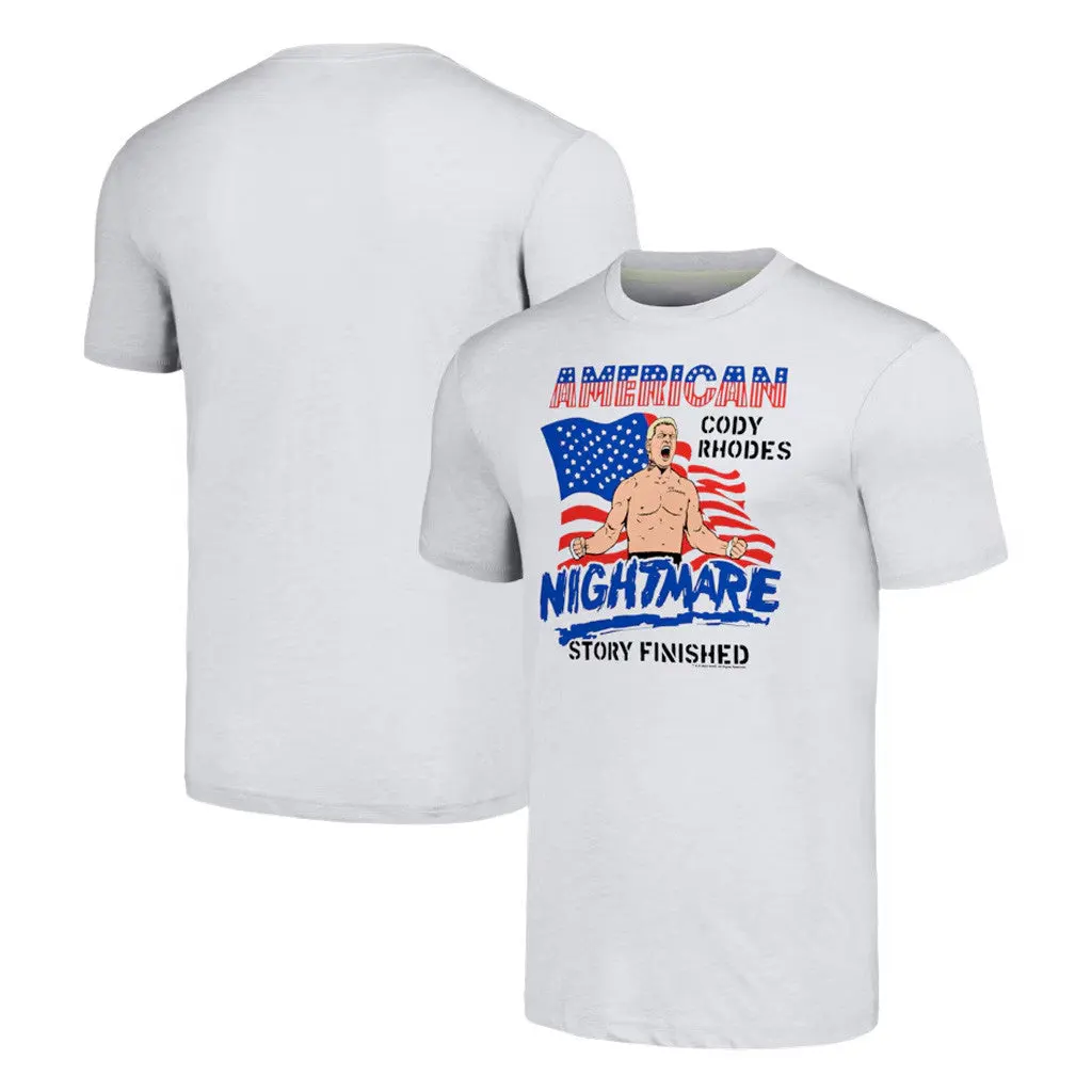 Cody Rhodes Merch Mens Homage Ash Cody Rhodes American Nightmare Story Finished TShirt