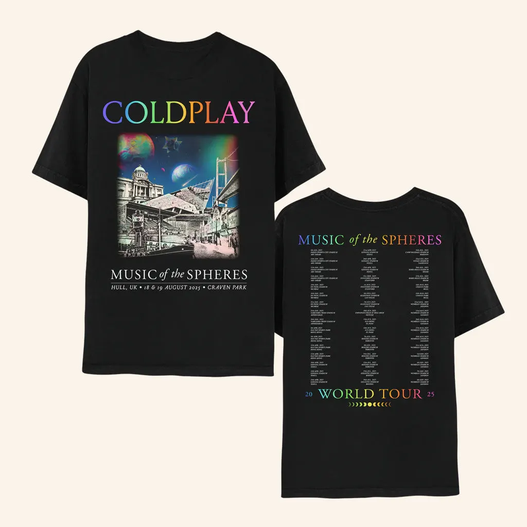 Coldplay Merch Hull Music Of The Spheres Tour TShirt Gifts For Fans