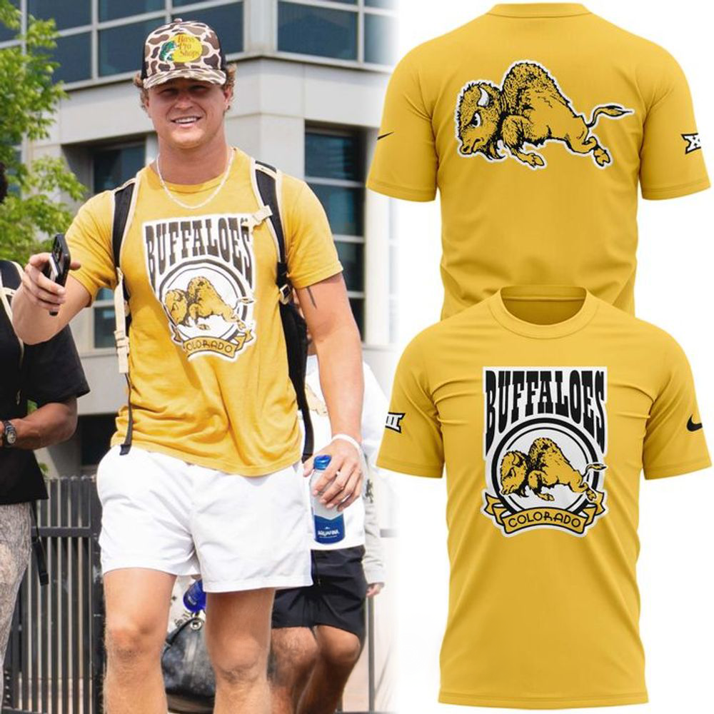 Colorado Buffaloes Football 2026 Special Edition Yellow Graphic T Shirt