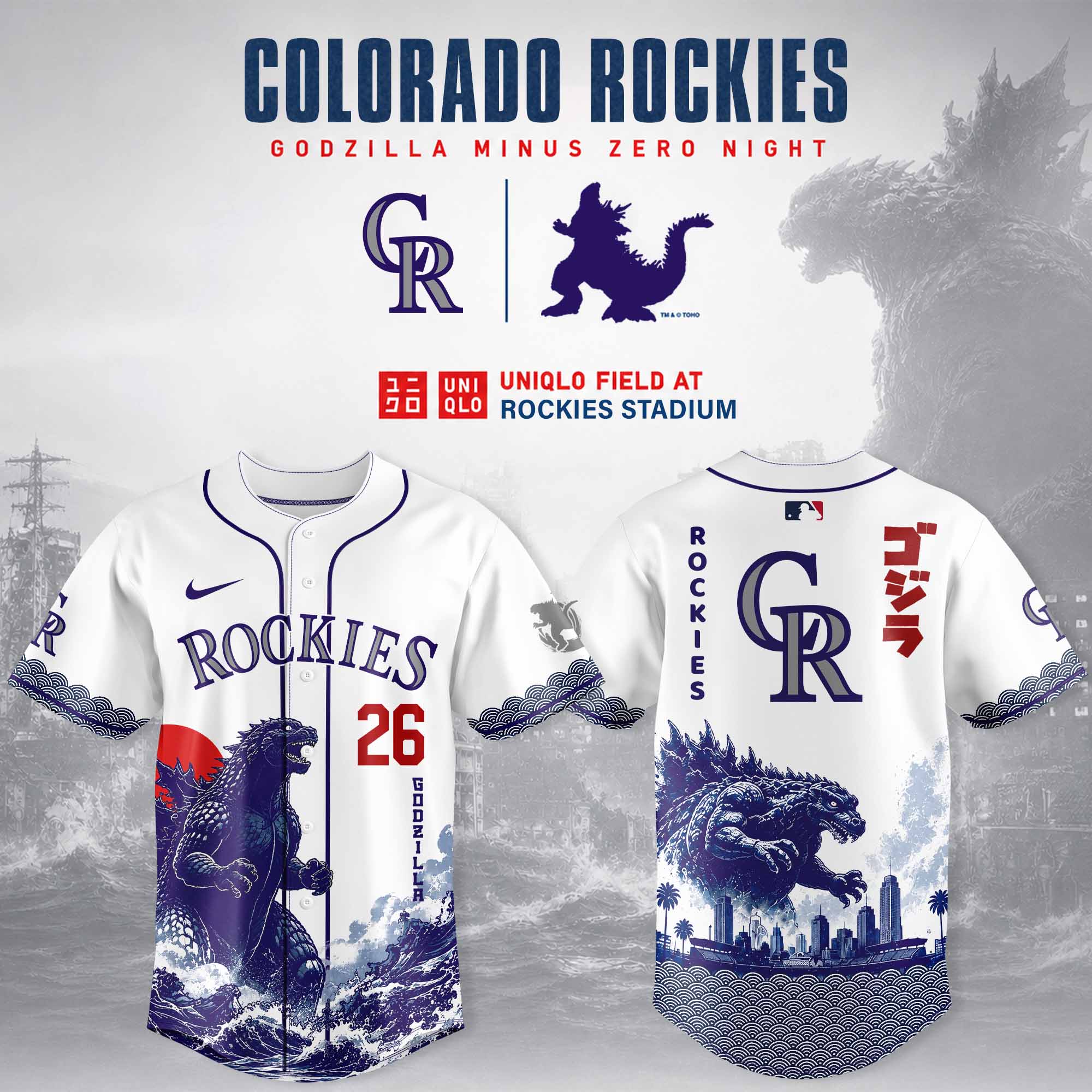 Colorado Godzilla Minus One Limited Edition Baseball Jersey