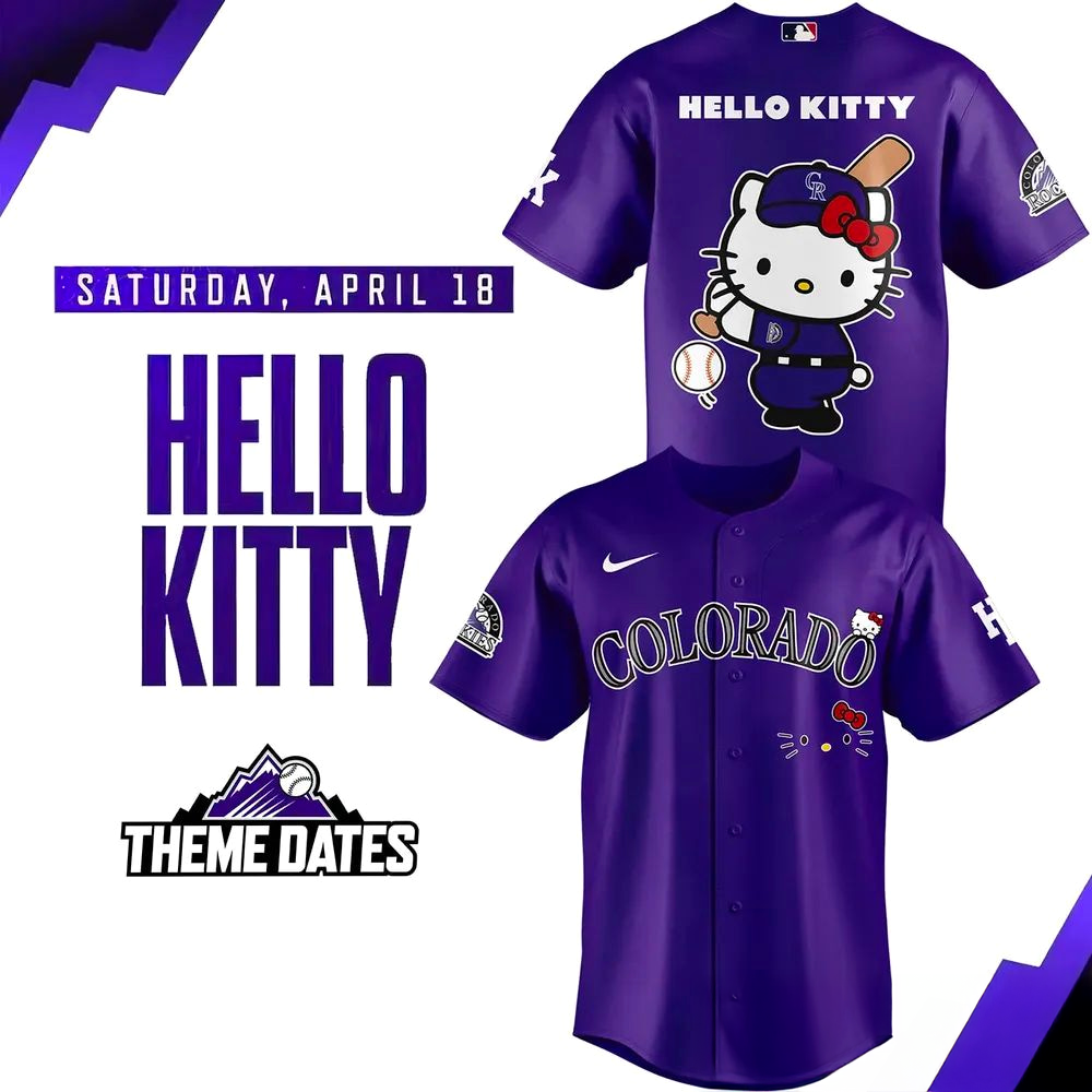 Colorado Rockies Hello Kitty 2026 Special Purple Jersey