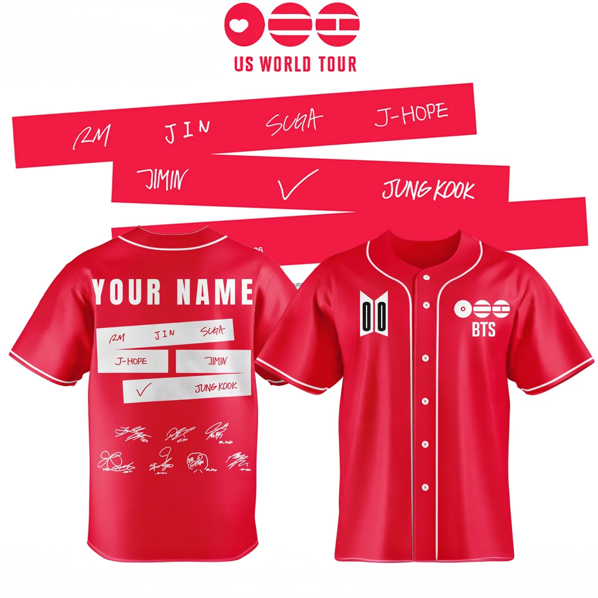Comeback World Tour Official Baseball Jersey Fan Collection