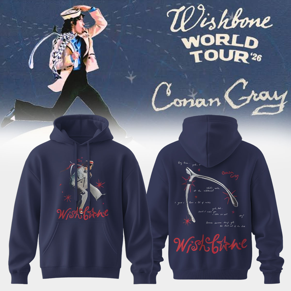 Conan Gray Wishbone World Tour Concert Memories Graphic Tee
