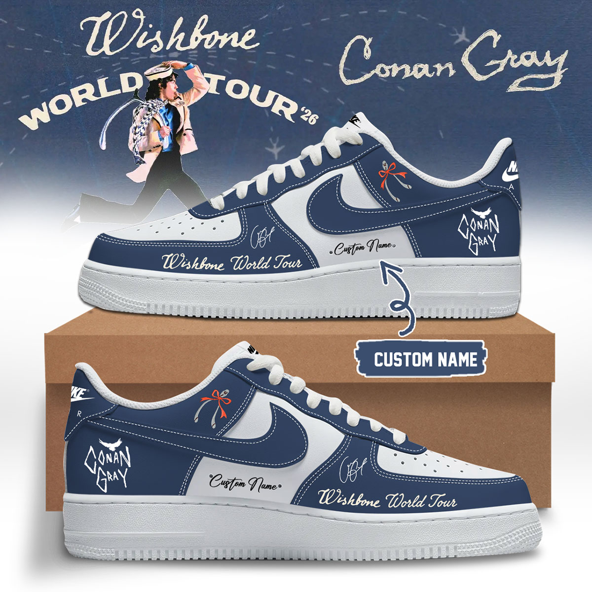Conan Gray Wishbone World Tour Exclusive Fan Sneakers