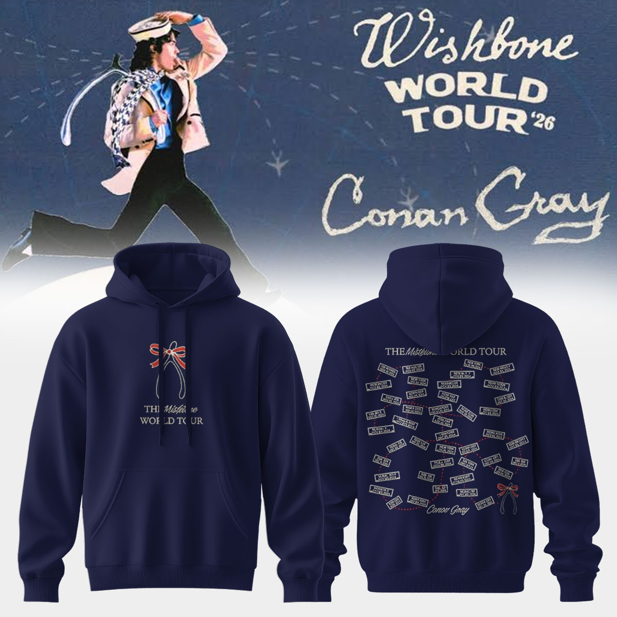 Conan Gray Wishbone World Tour Premium Live Graphic T Shirt
