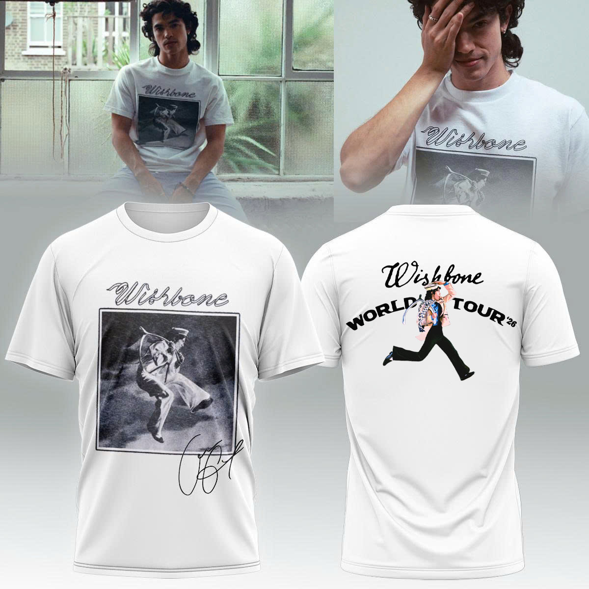 Conan Gray Wishbone World Tour Signature Collector Graphic T Shirt