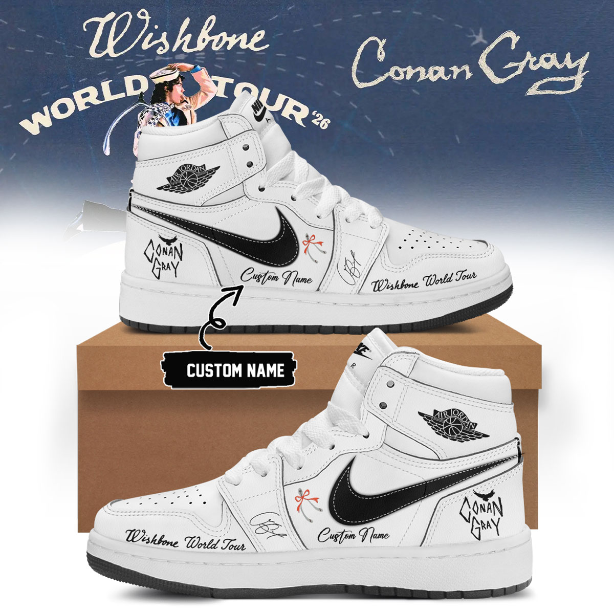 Conan Gray Wishbone World Tour Signature Lifestyle Sneakers