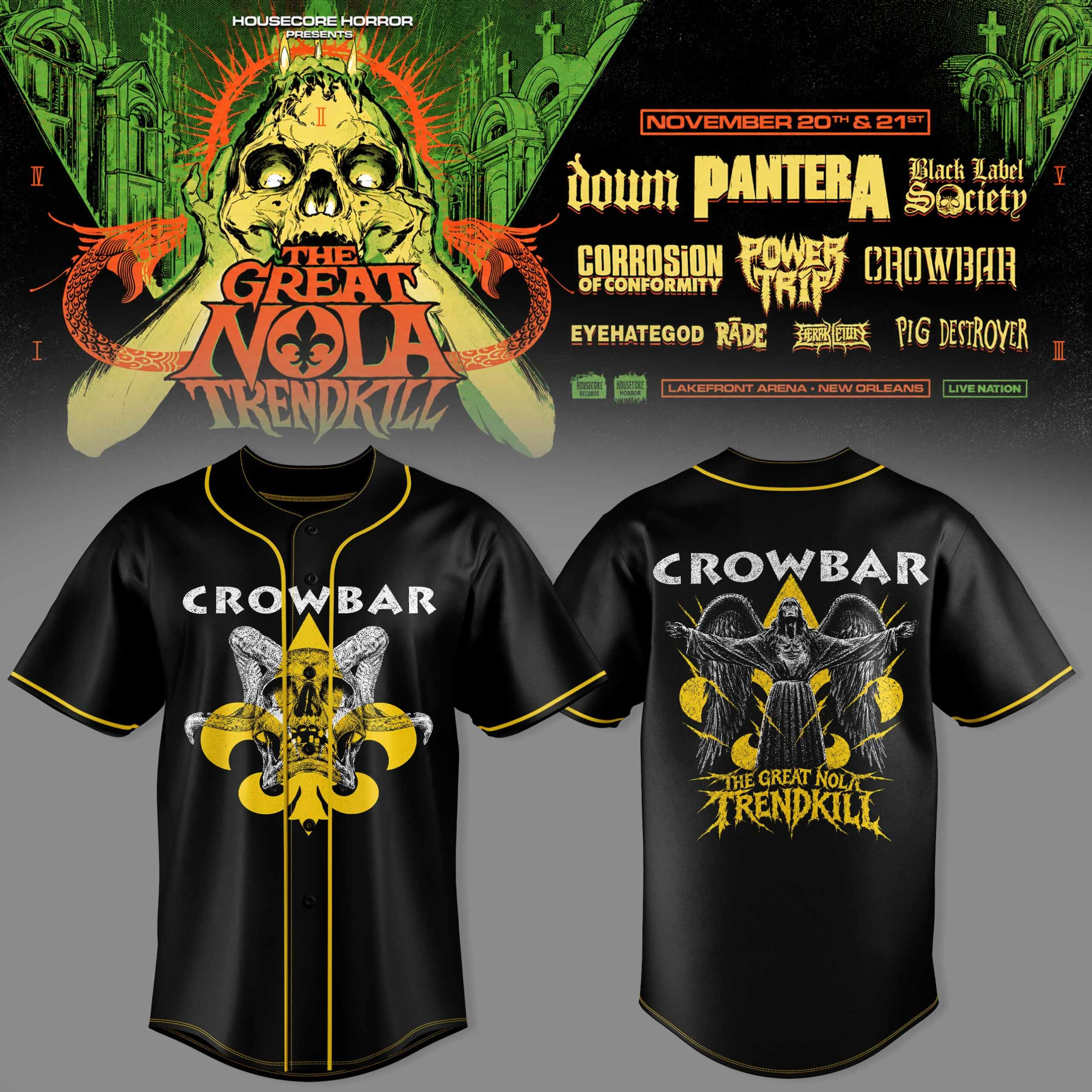 Crowbar The Great NOLA Trendrkill Jersey Limited Edition Collection 2 - Unicasport Crowbar The Great NOLA Trendrkill Jersey Limited Edition Collection