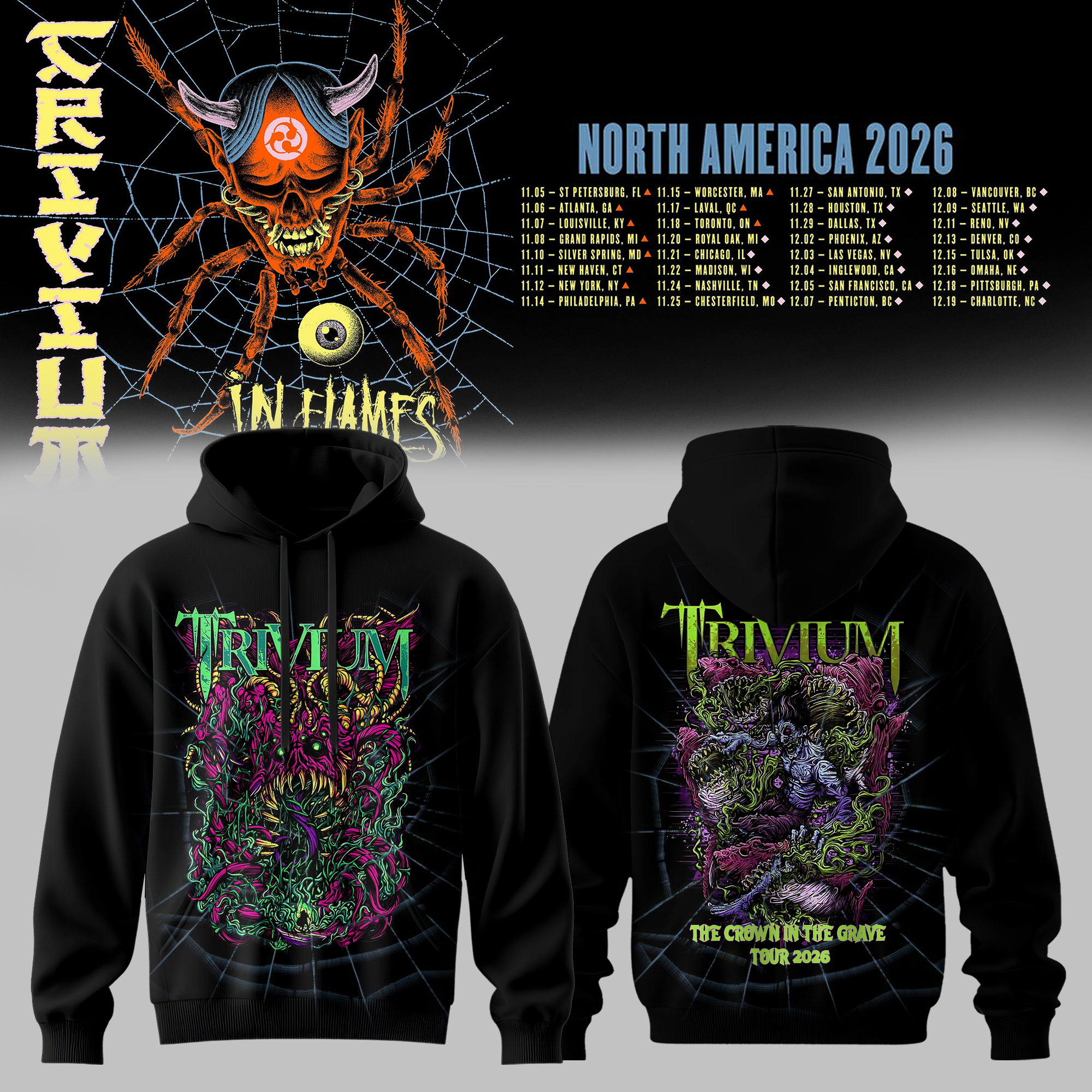 Crown In The Grave World Tour 2026 Collector Edition Hoodie