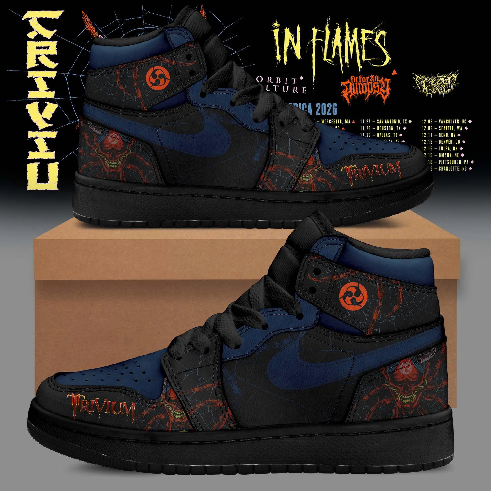 Crown In The Grave World Tour 2026 Edition Air Jordan One Sneakers Classic Edition