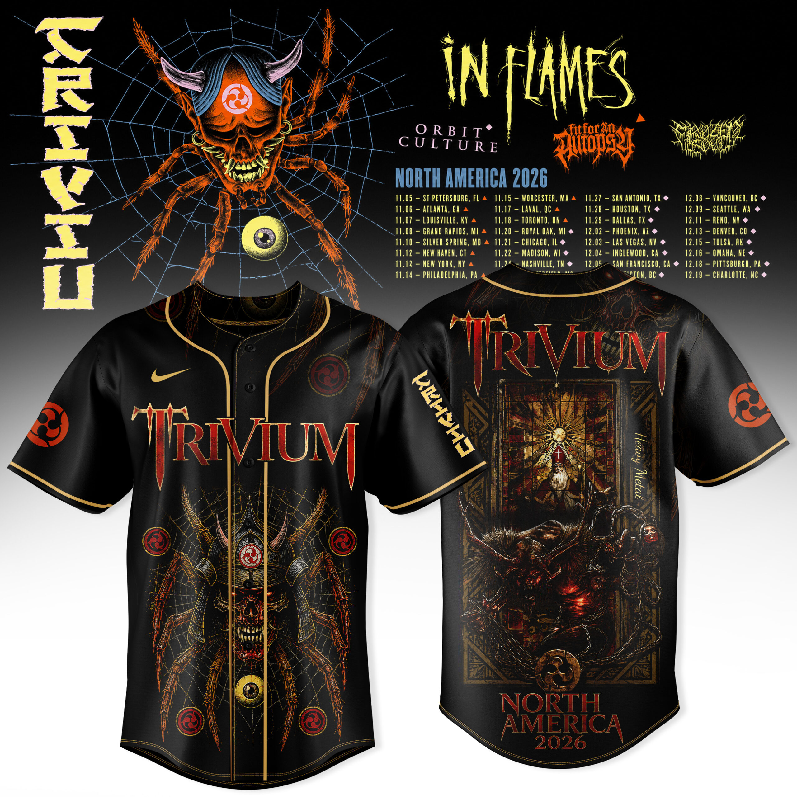 Crown In The Grave World Tour 2026 Edition Baseball Jersey