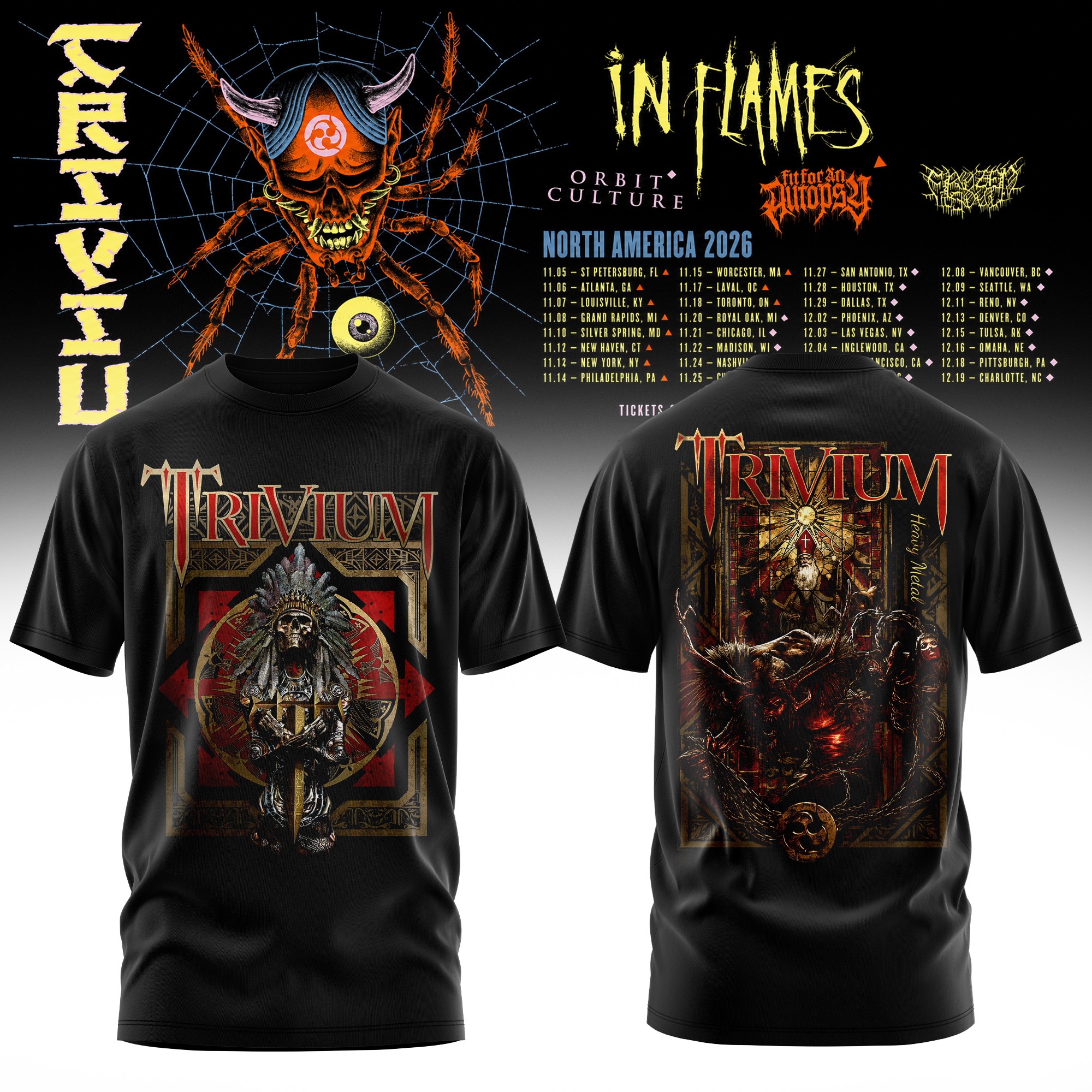 Crown In The Grave World Tour 2026 Edition Graphic T Shirt Classic Edition