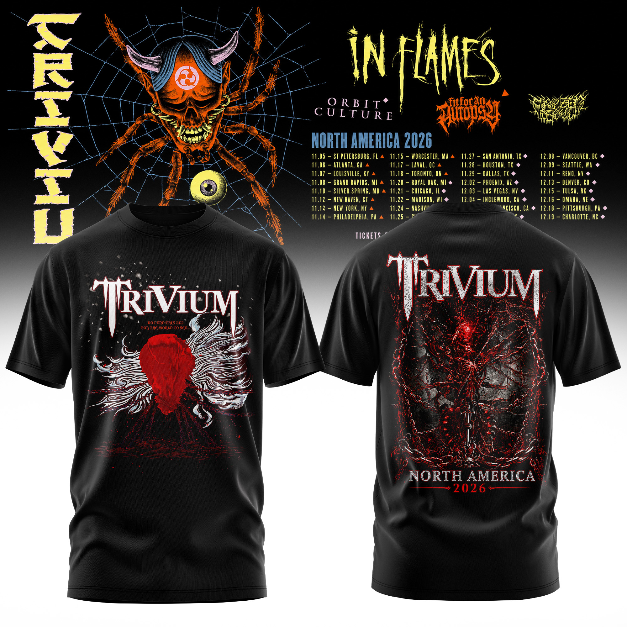Crown In The Grave World Tour 2026 Edition Graphic T Shirt Collector Edition