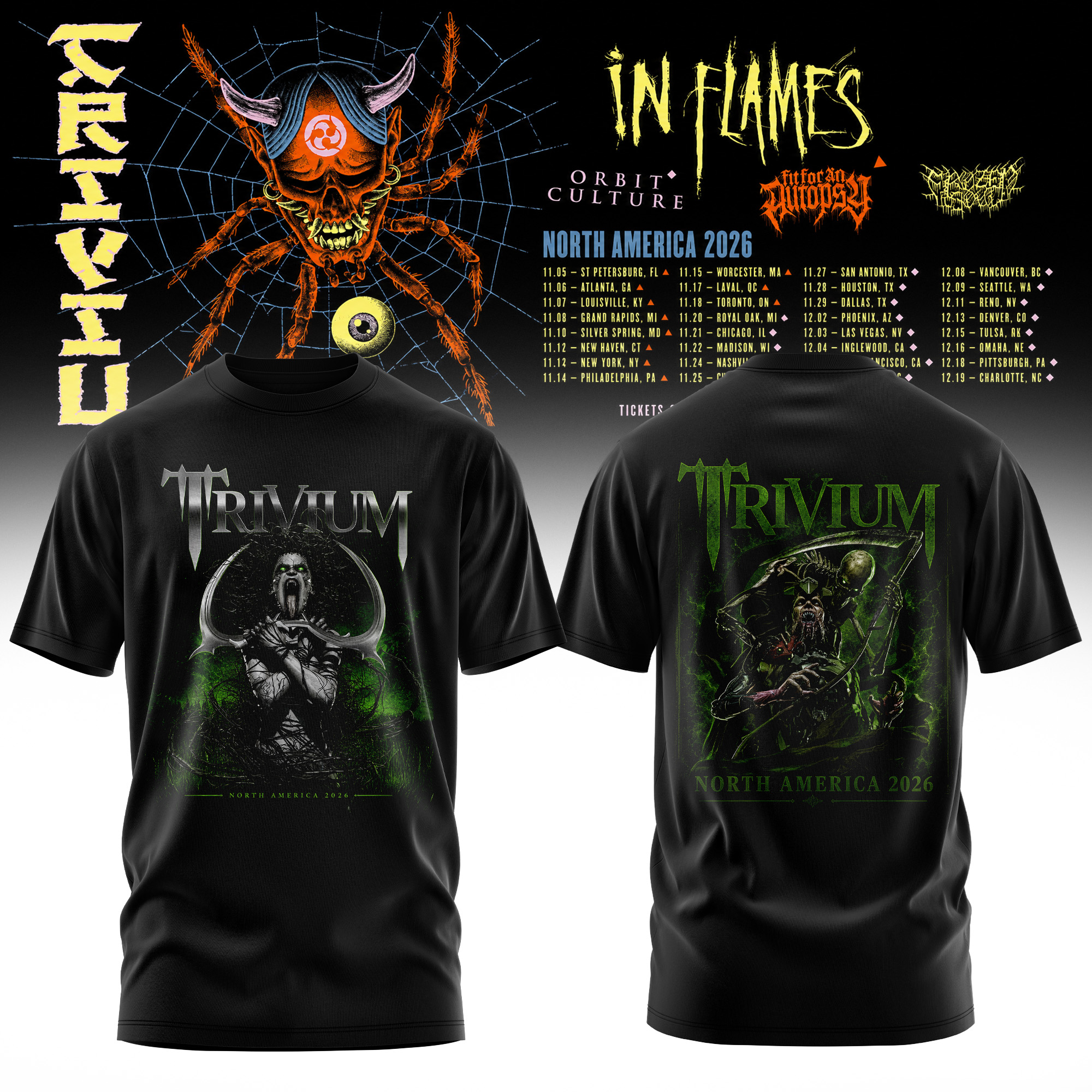 Crown In The Grave World Tour 2026 Edition Graphic T Shirt Signature Edition