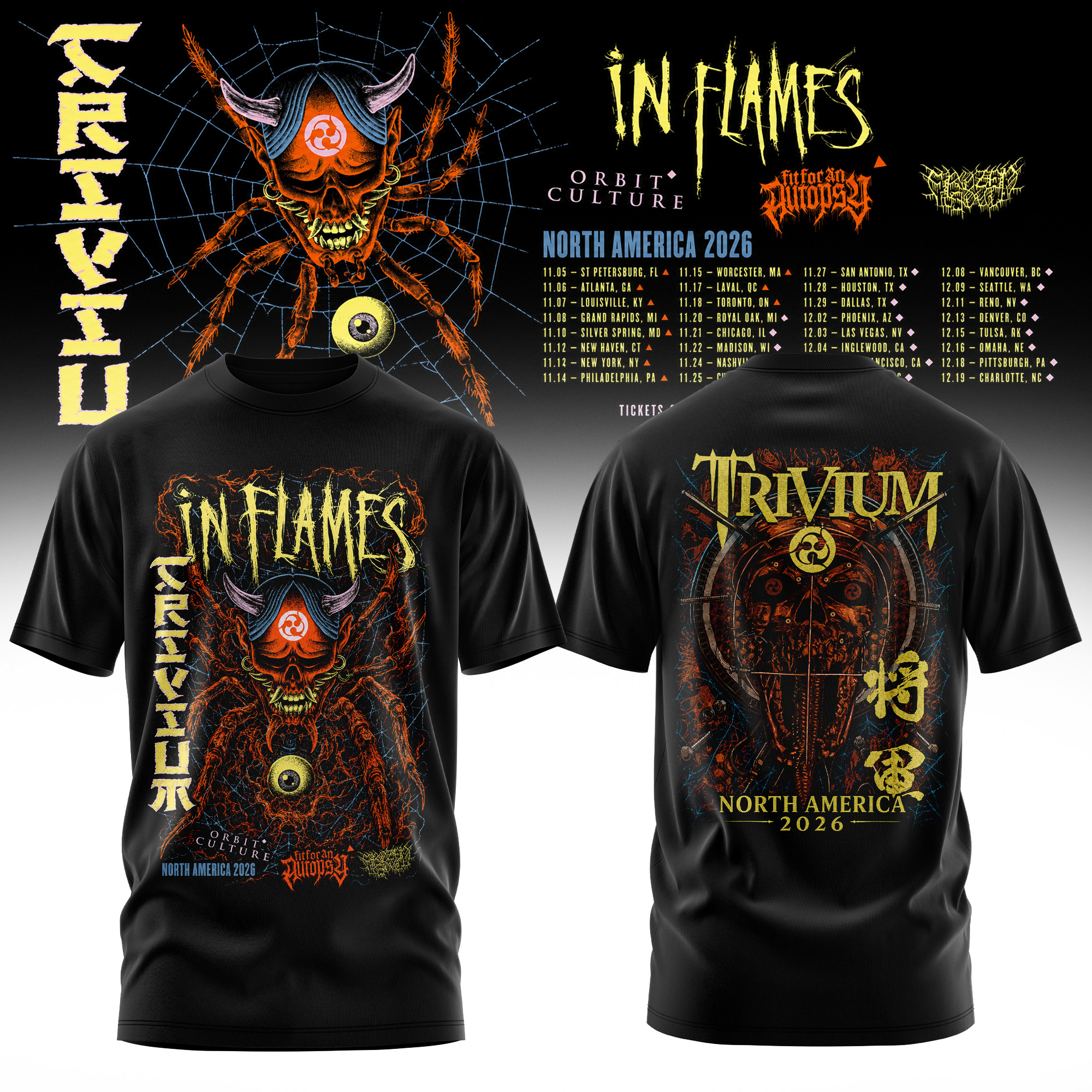 Crown In The Grave World Tour 2026 Edition Graphic T Shirt Tour Edition