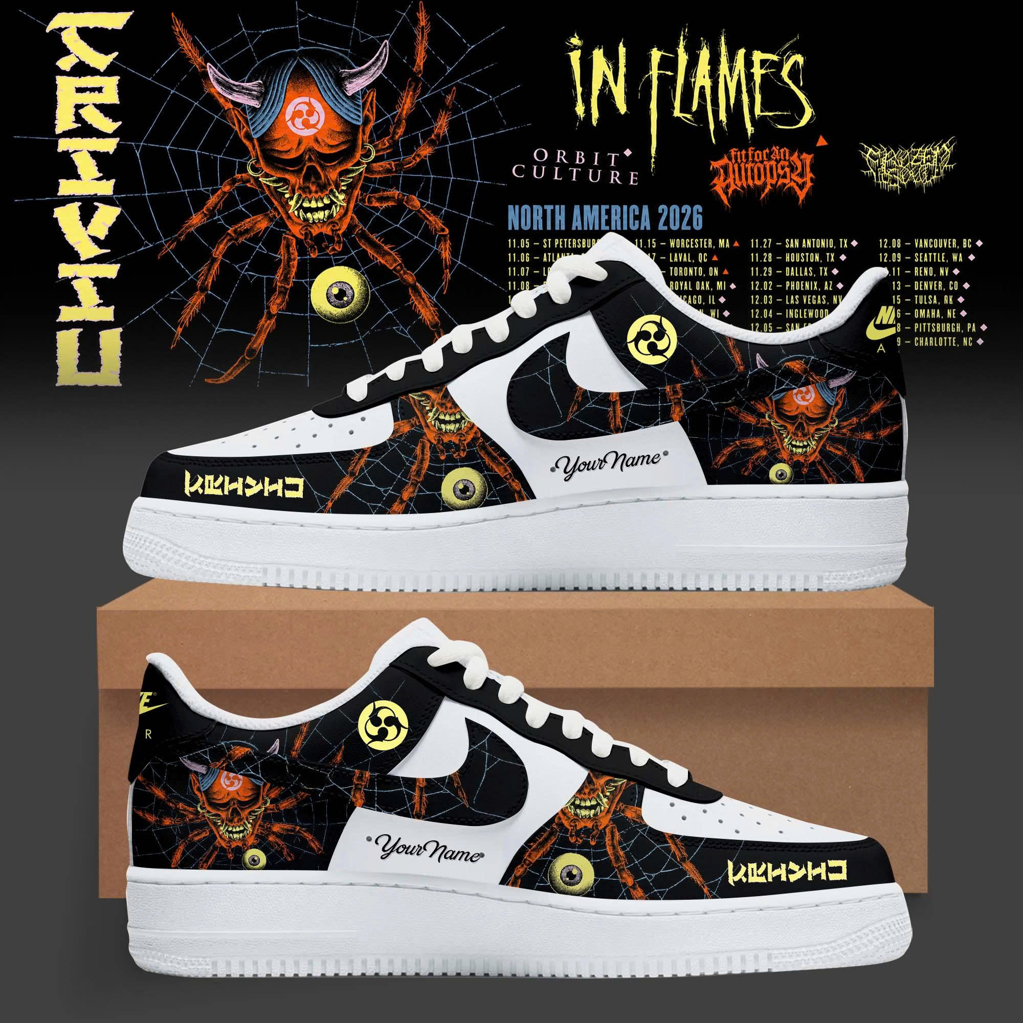 Crown In The Grave World Tour 2026 Edition High Top Sneakers Signature Edition