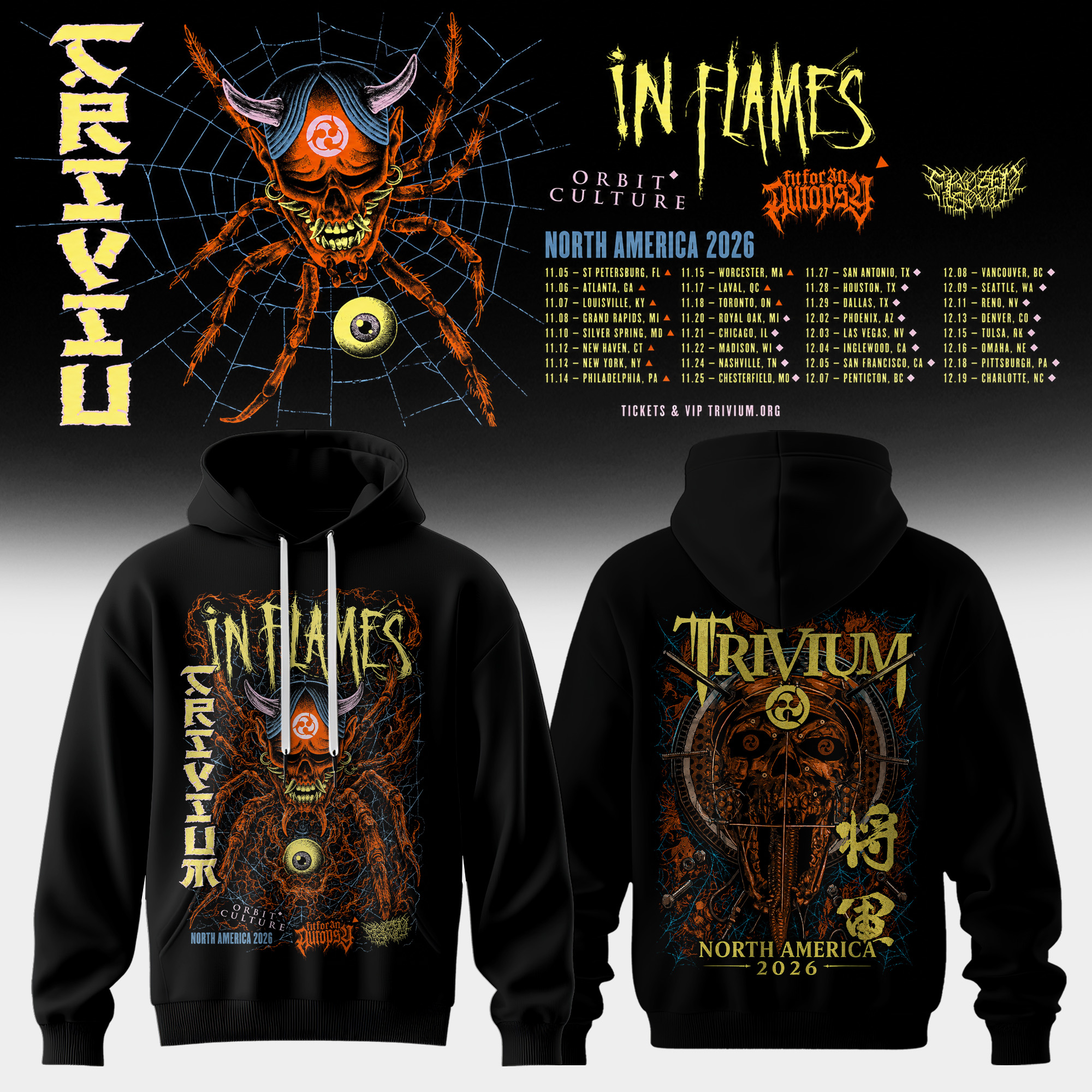 Crown In The Grave World Tour 2026 Edition Pullover Hoodie Classic Edition