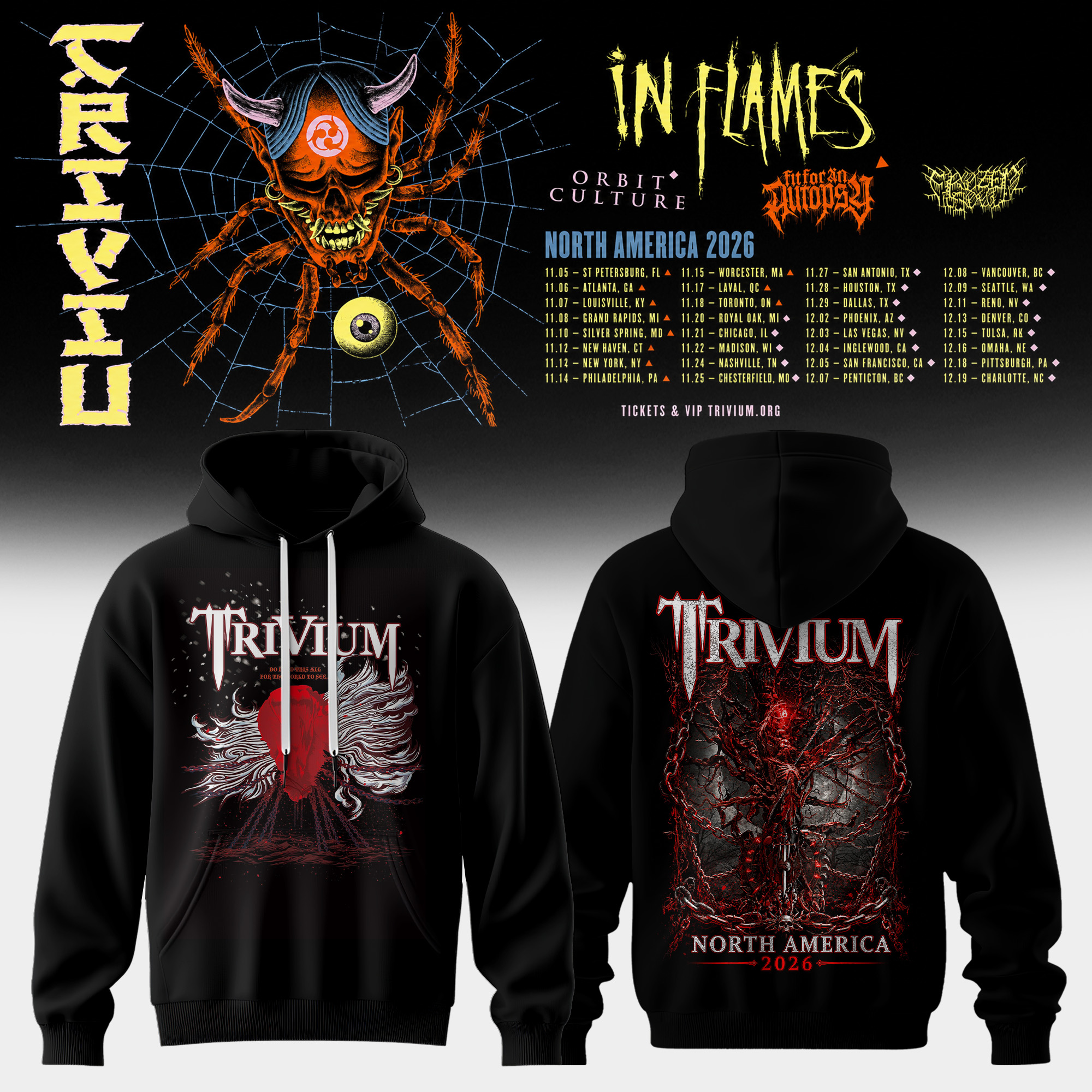 Crown In The Grave World Tour 2026 Edition Pullover Hoodie Collector Edition