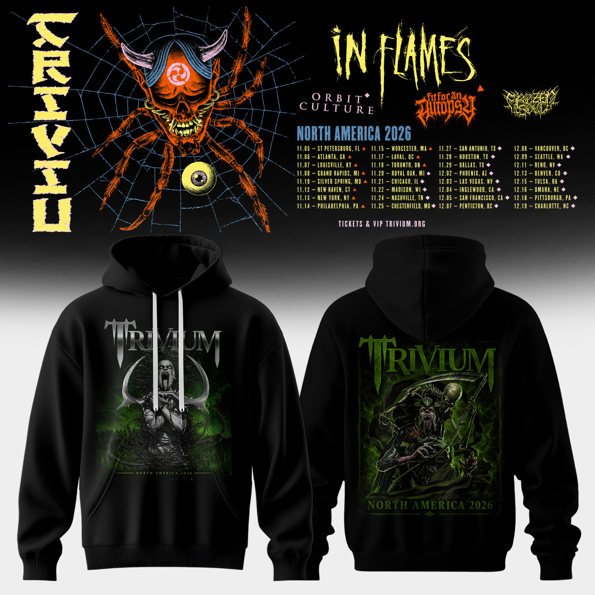 Crown In The Grave World Tour 2026 Edition Pullover Hoodie Premium Edition