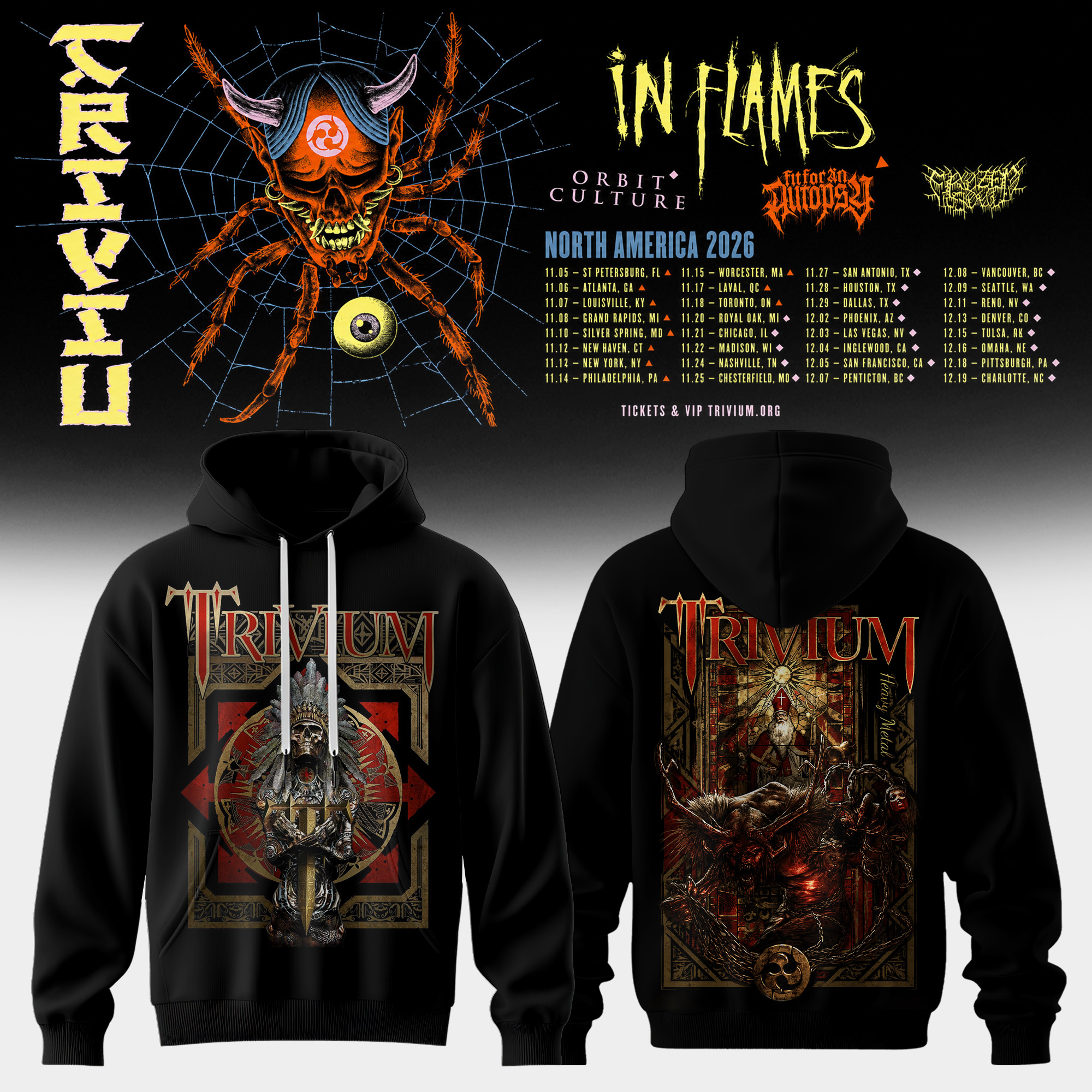 Crown In The Grave World Tour 2026 Edition Pullover Hoodie Tour Edition