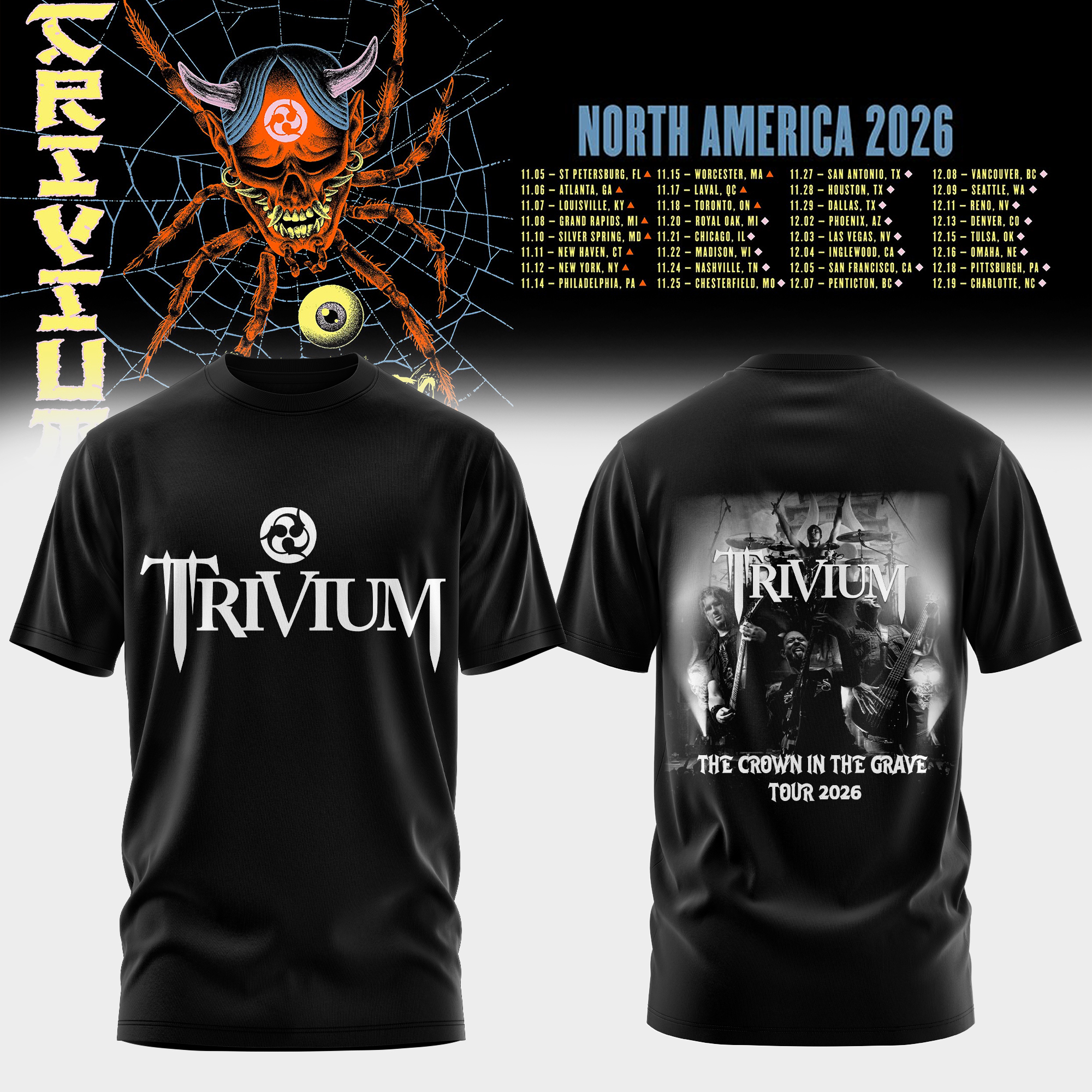 Crown In The Grave World Tour 2026 Limited Edition Graphic T Shirt