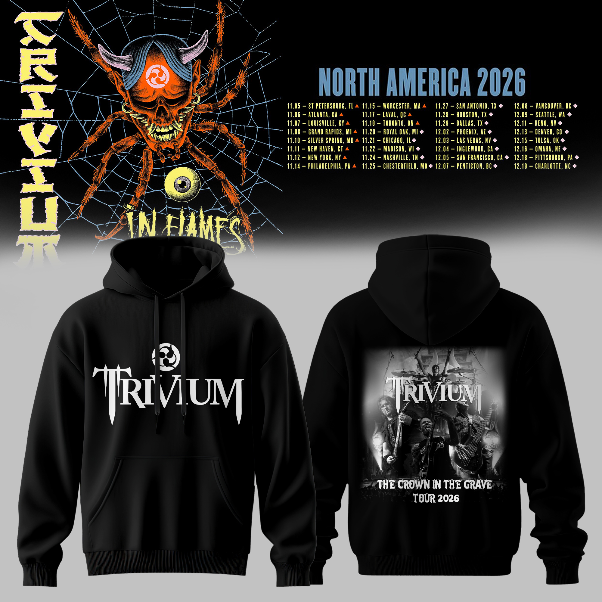 Crown In The Grave World Tour 2026 Limited Edition Pullover Hoodie