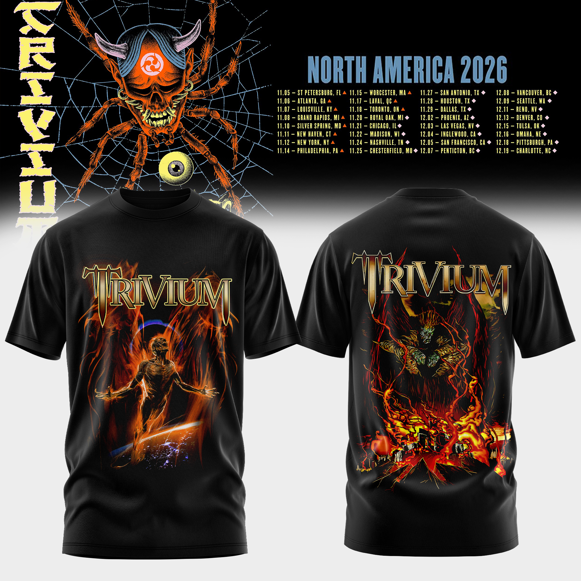 Crown In The Grave World Tour 2026 Premium Concert Graphic Tee