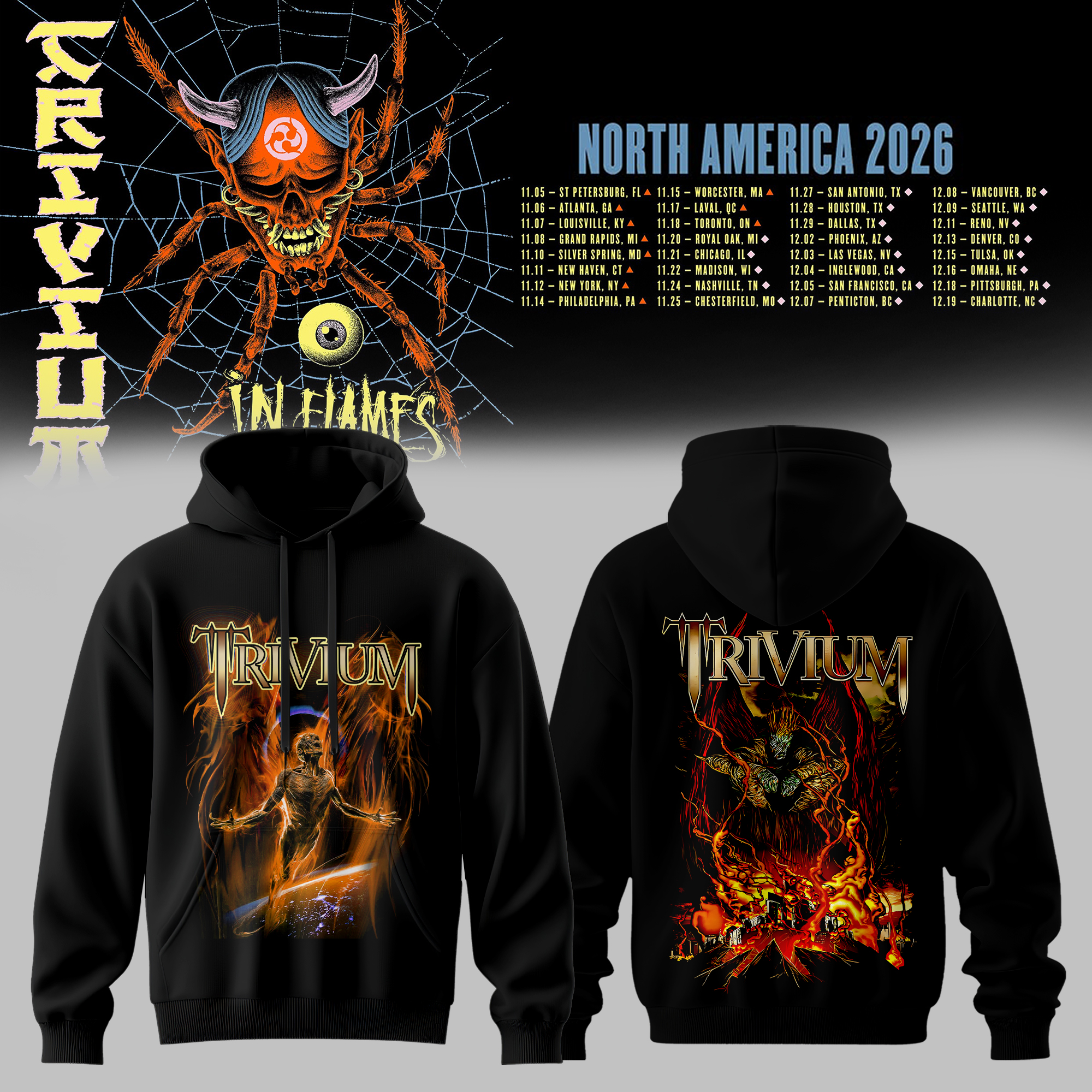 Crown In The Grave World Tour 2026 Premium Concert Hoodie