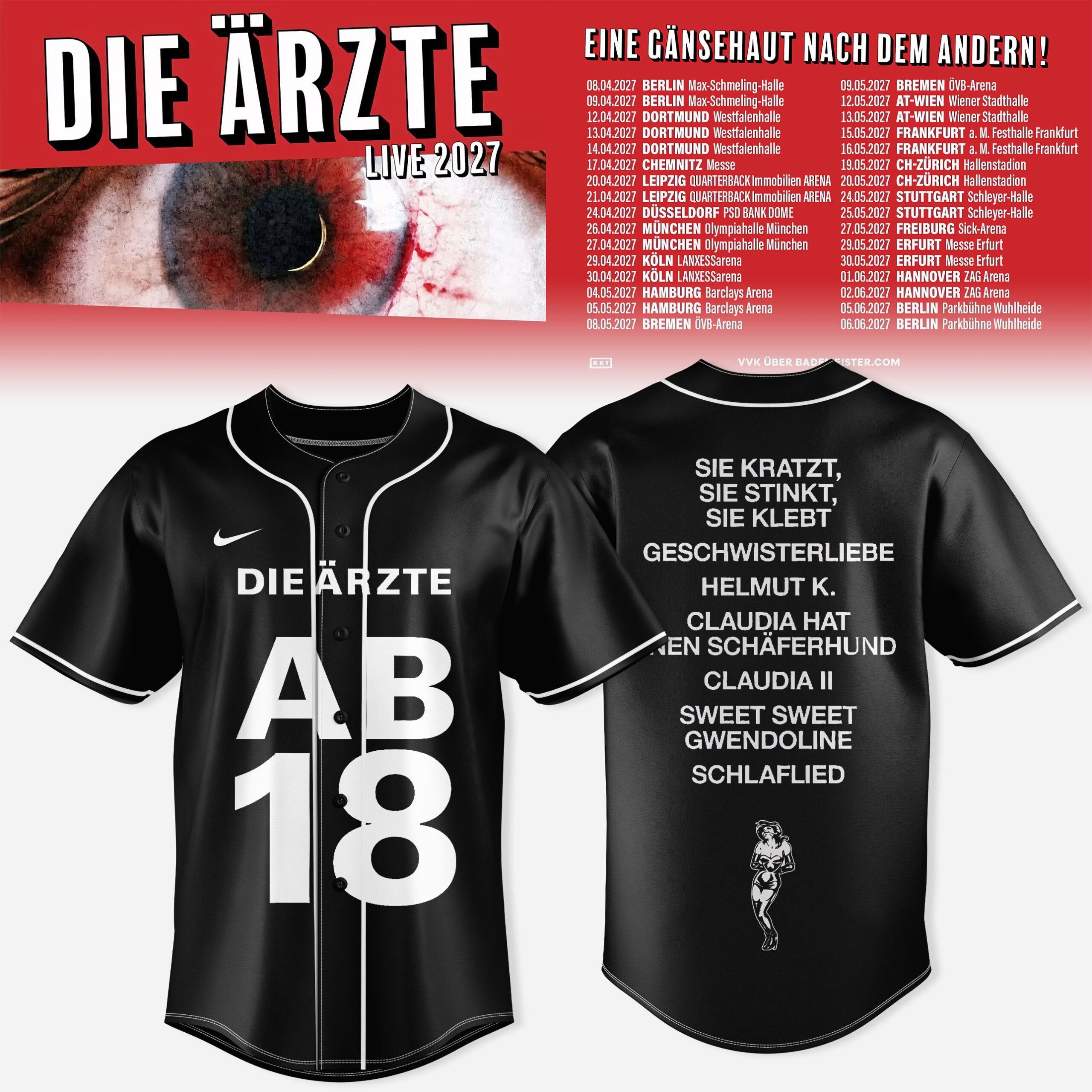 D Arzt Live 2027 3D All Over Print Baseball Jersey Music Concert Fan Apparel 2 - Unicasport D Arzt Live 2027 3D All Over Print Baseball Jersey Music Concert Fan Apparel