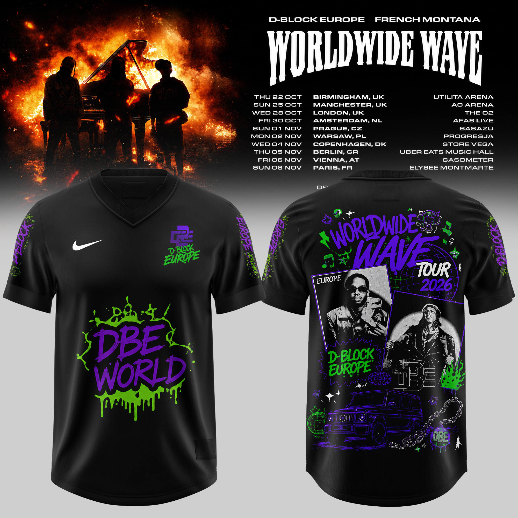 DBE 2026 Worldwide Music Tour Jersey Performance Supporter Collection 1 - Unicasport DBE 2026 Worldwide Music Tour Jersey Performance Supporter Collection