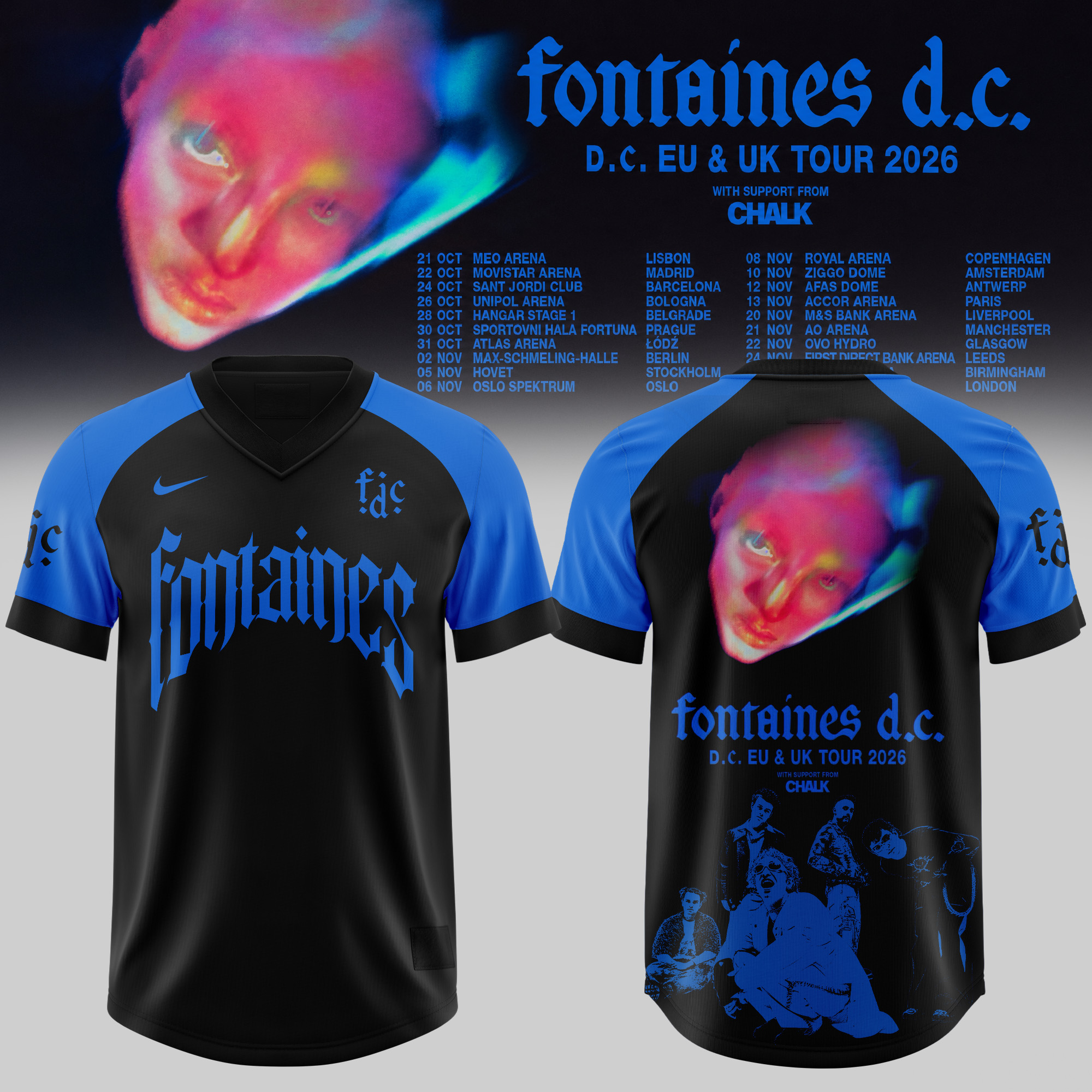 DC EU UK Tour 2026 Jersey Exclusive Event Fanwear Design 1 - Unicasport DC EU UK Tour 2026 Jersey Exclusive Event Fanwear Design