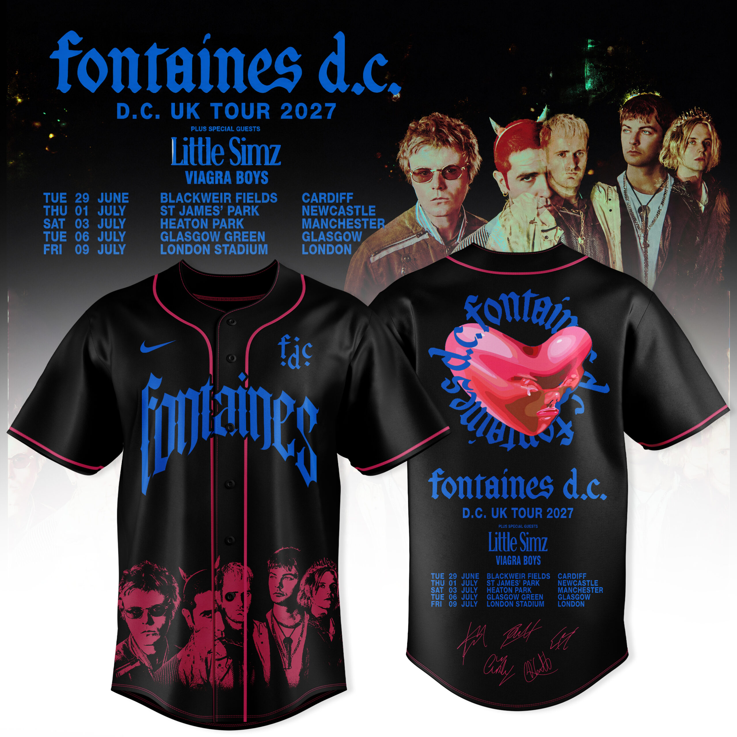 DC UK Tour 2027 Jersey Premium Performance Fan Collection 1 - Unicasport DC UK Tour 2027 Jersey Premium Performance Fan Collection