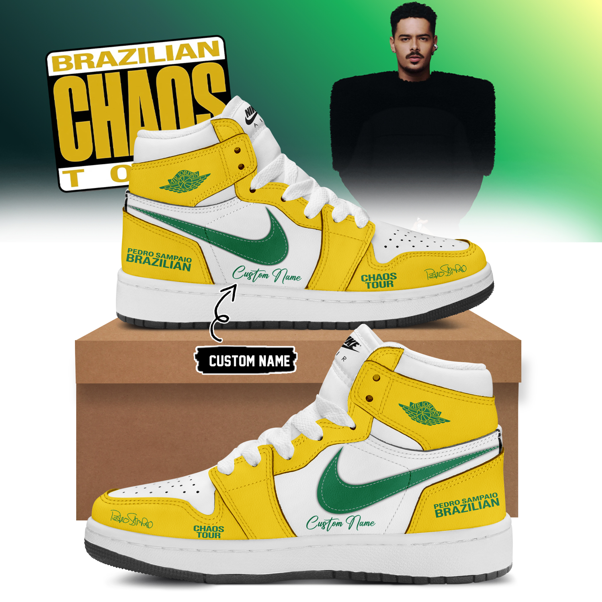 DJ Pedro Sampaio Brazilian Chaos Tour Collector High Top Sneakers