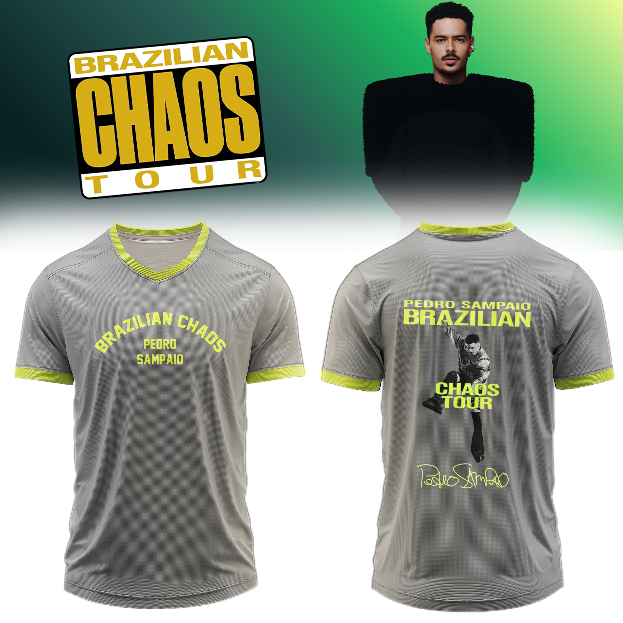 DJ Pedro Sampaio Brazilian Chaos Tour Limited Edition Signature Baseball Jersey1