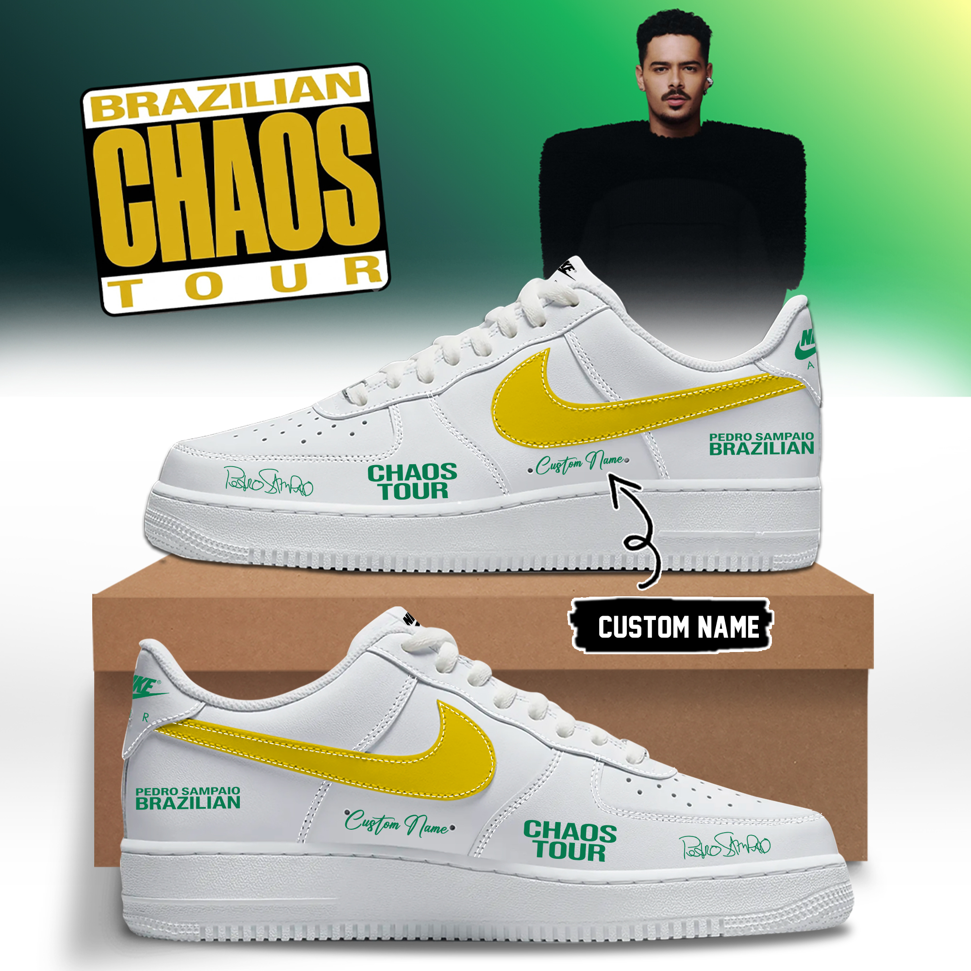 DJ Pedro Sampaio Brazilian Chaos Tour Limited Release Fan Shoes