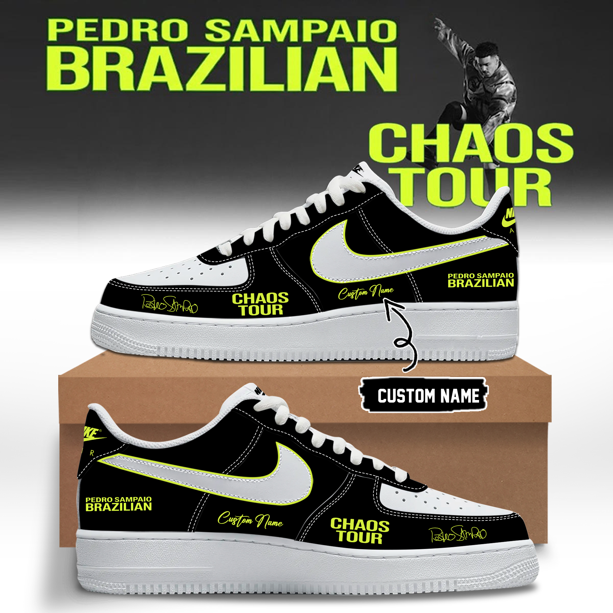 DJ Pedro Sampaio Brazilian Chaos Tour Premium Concert Casual Shoes