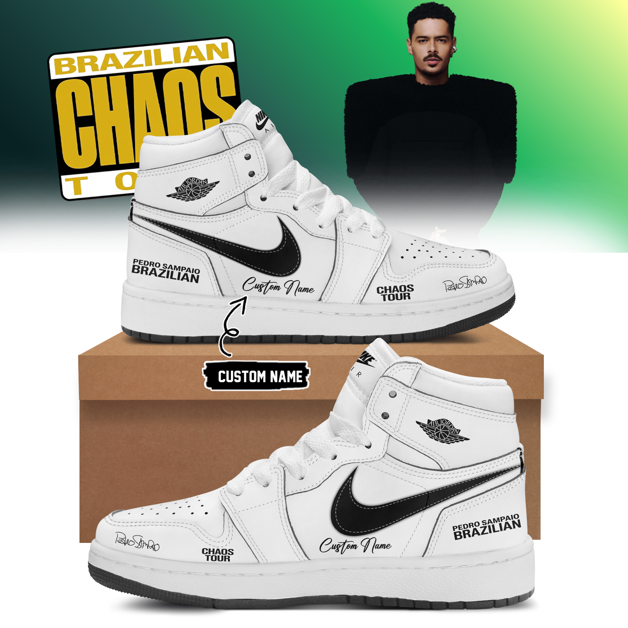 DJ Pedro Sampaio Brazilian Chaos Tour Signature Streetwear Shoes