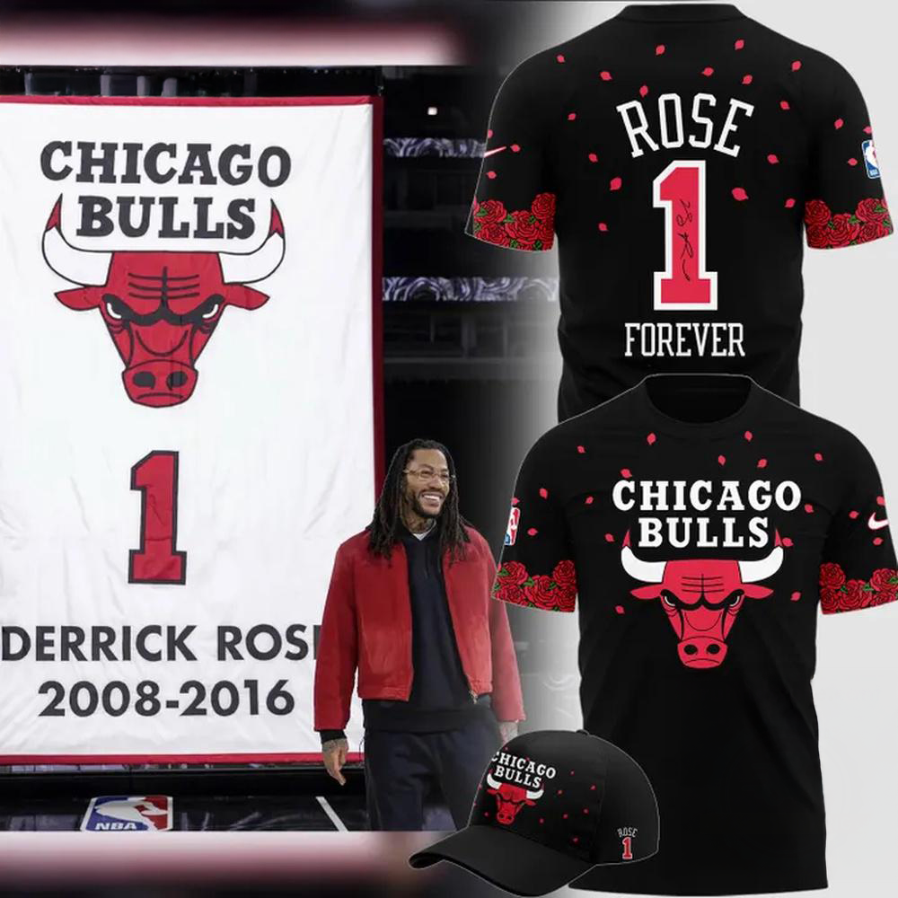 DRose Chicago Bulls 2026 Limited Edition SIGNED Black T Shirt