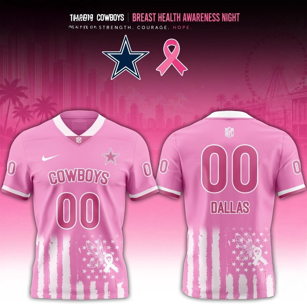 Dallas Cowboys 2026 Breast Health Awareness Night Limited Edition Football Jersey Awareness Fan Apparel 1 - Unicasport Dallas Cowboys 2026 Breast Health Awareness Night Limited Edition Football Jersey Awareness Fan Apparel