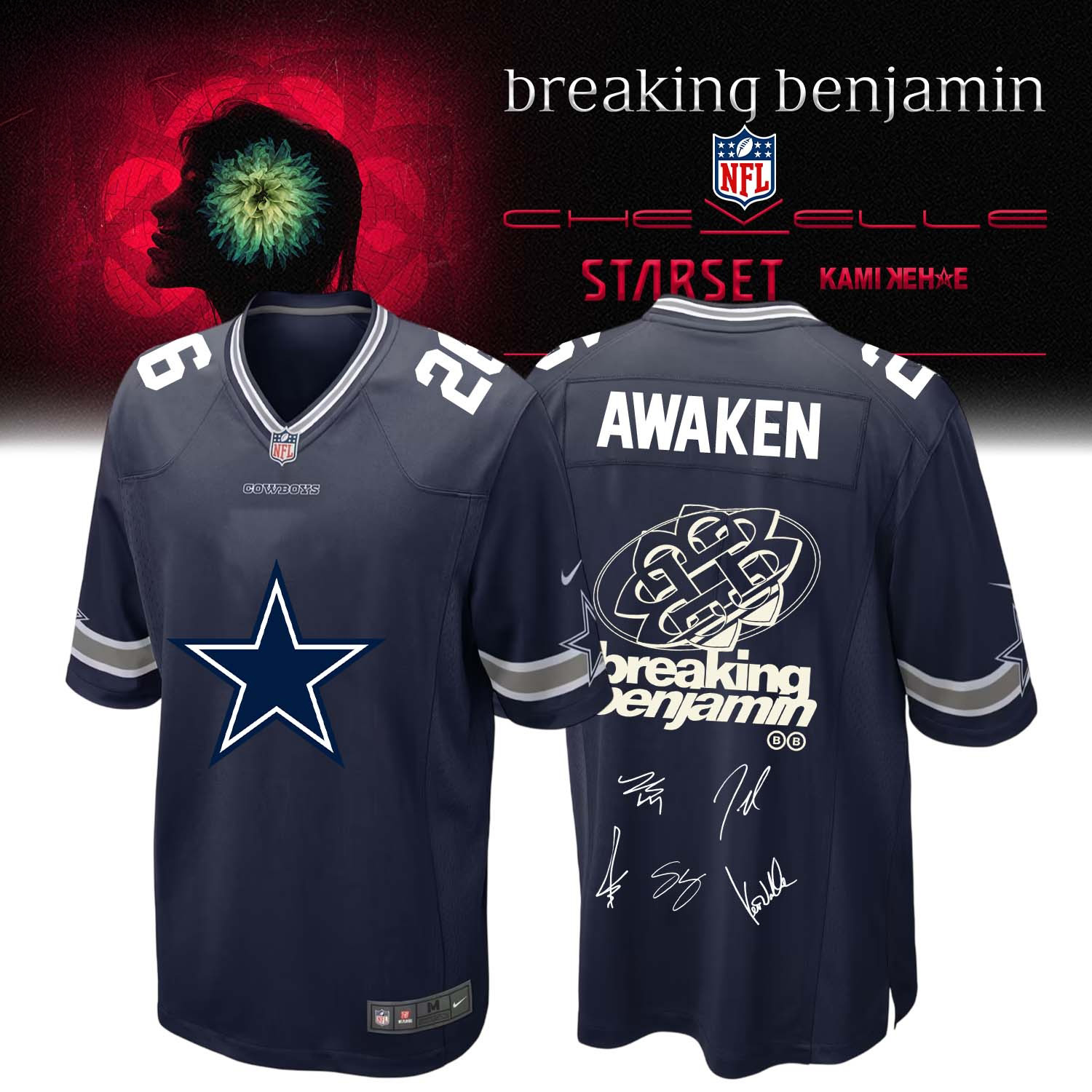 Dallas Cowboys Breaking Benjamin 2026 Football Jersey Fan Collection 2 - Unicasport Dallas Cowboys Breaking Benjamin 2026 Football Jersey Fan Collection