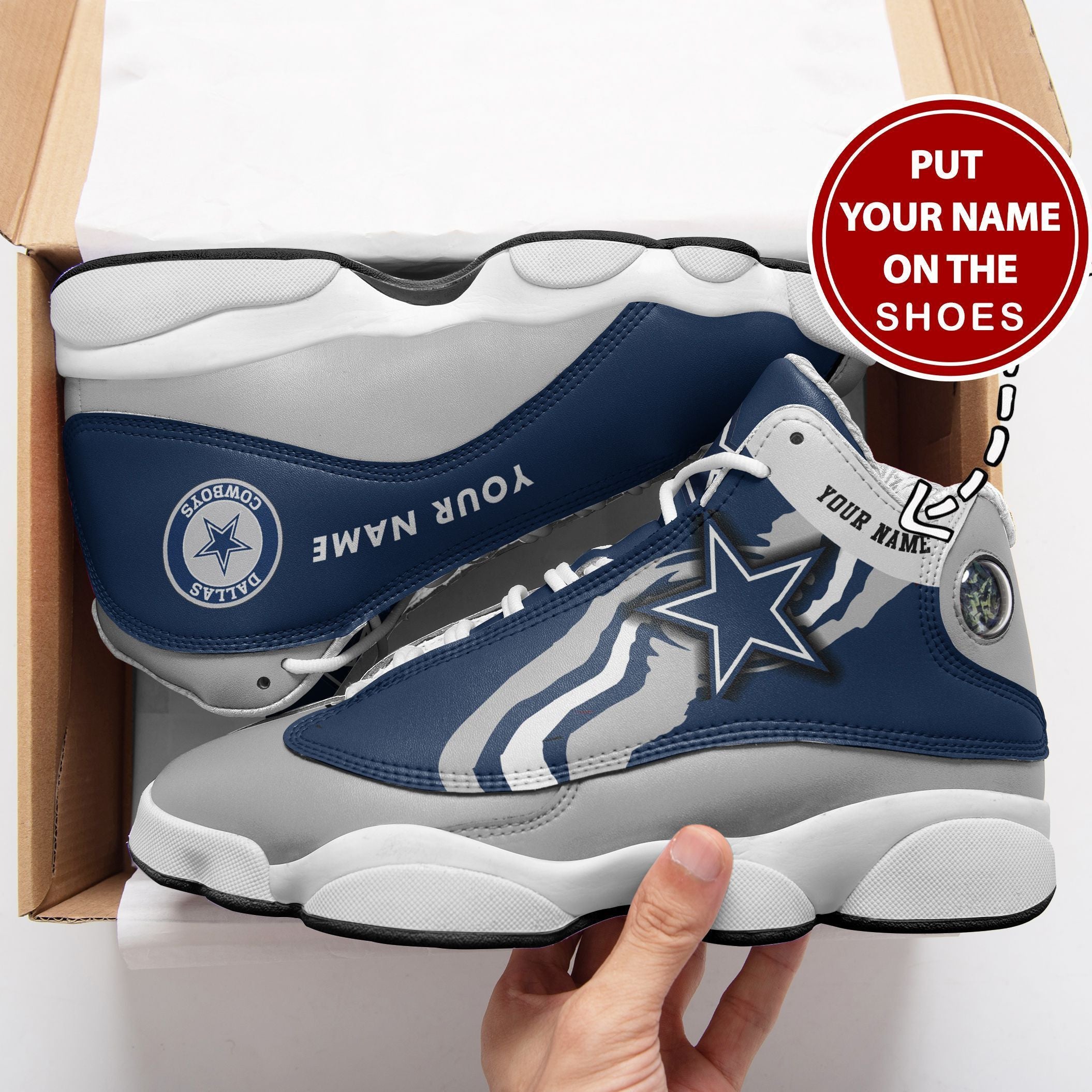 Dallas Cowboys NFL AJ13 Sneakers Shoes 