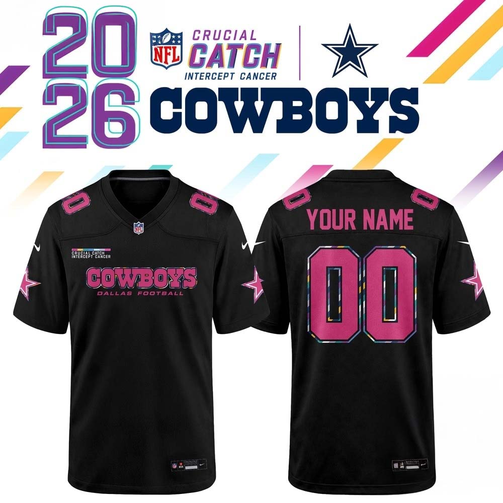 Dallas Cowboys NFL Crucial Catch 2026 Black Limited Edition Football Jersey 1 - Unicasport Dallas Cowboys NFL Crucial Catch 2026 Black Limited Edition Football Jersey