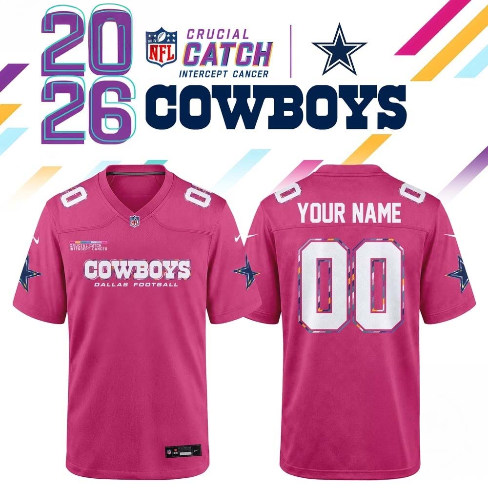 Dallas Cowboys NFL Crucial Catch 2026 Pink Limited Edition Football Jersey 1 - Unicasport Dallas Cowboys NFL Crucial Catch 2026 Pink Limited Edition Football Jersey
