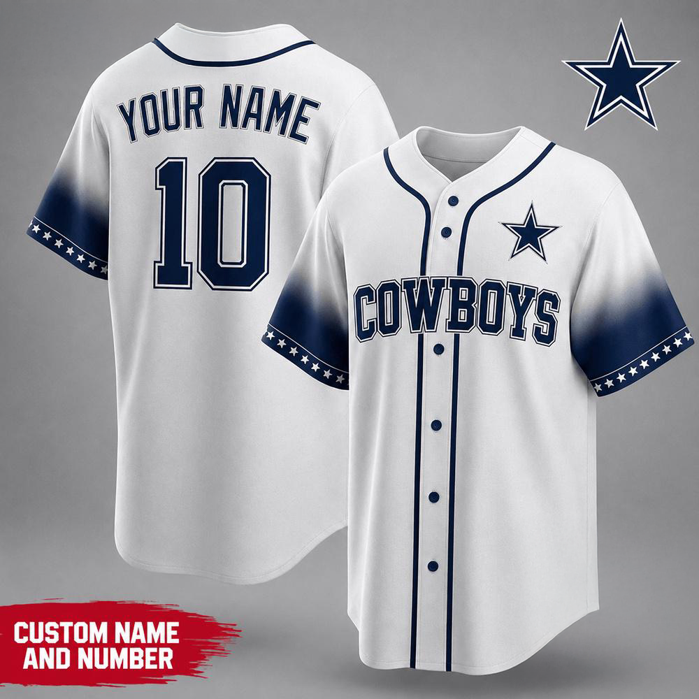Dallas Cowboys NFL Team Pride Premium Baseball Jersey