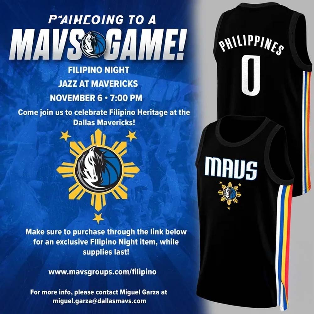 Dallas Mavericks Filipino Night 2026 Basketball Jersey Basketball Fanwear 2 - Unicasport Dallas Mavericks Filipino Night 2026 Basketball Jersey Basketball Fanwear