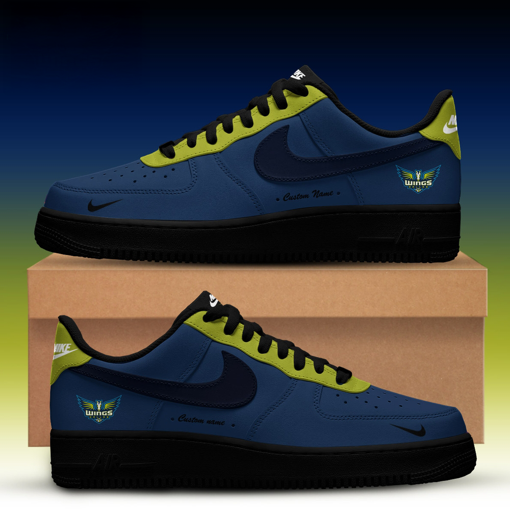 Dallas Wings WNBA x Back 2 Black Edition Nike Air Force 1 Low Custom Shoes Fan Gift